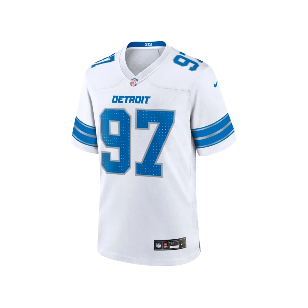 Mens Detroit Lions Aidan Hutchinson White Game Jersey