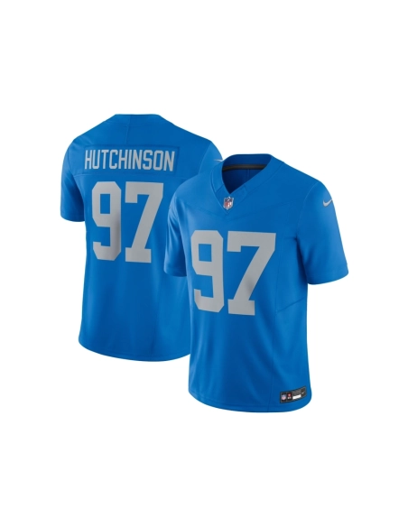 Mens Detroit Lions Aidan Hutchinson Blue Vapor F.U.S.E. Alternate Limited Jersey