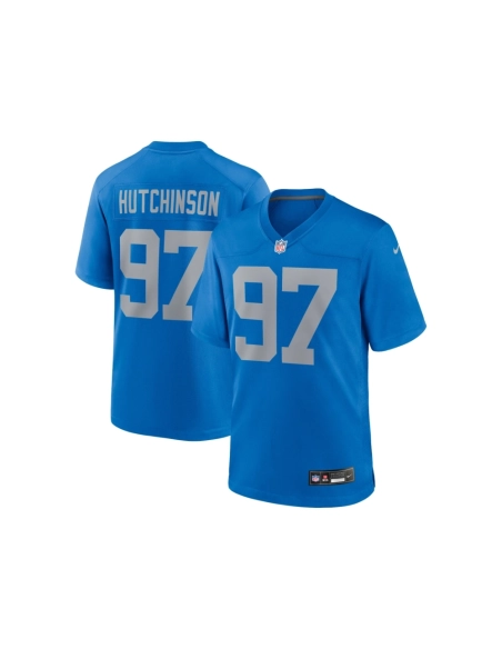 Mens Detroit Lions Aidan Hutchinson Blue Alternate Game Jersey