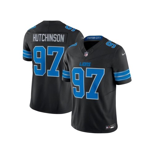 Mens Detroit Lions Aidan Hutchinson Black 2nd Alternate Vapor F.U.S.E. Limited Jersey