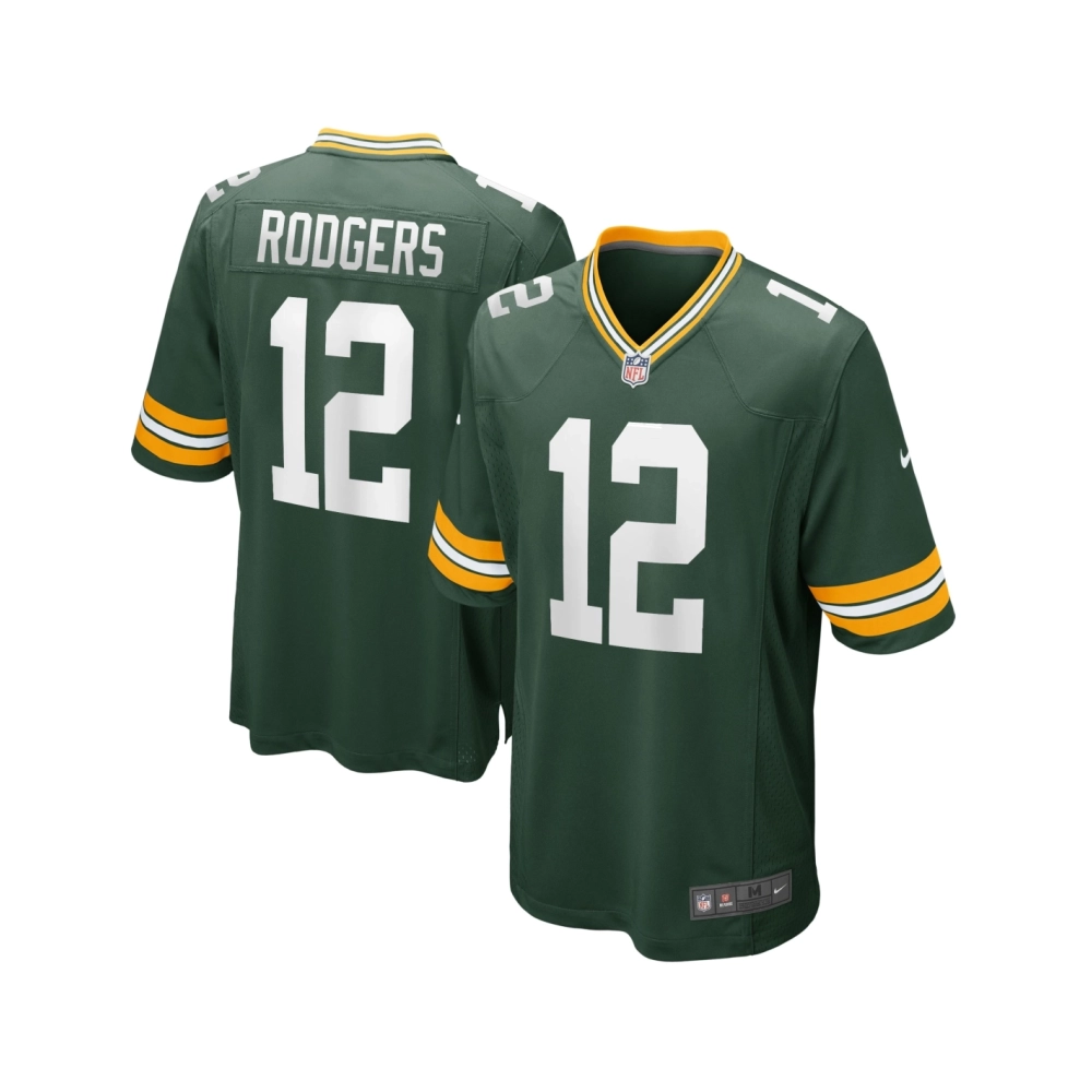 Mens Green Bay Packers Aaron Rodgers Green Game Player Jersey