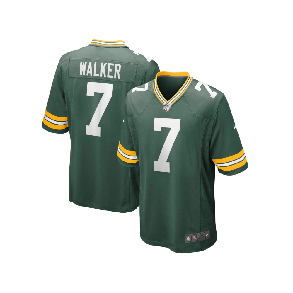 Mens Green Bay Packers Quay Walker Green Player Game Jersey