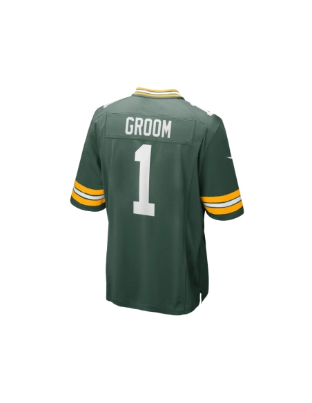 Mens Green Bay Packers Number 1 Groom Green Game Jersey