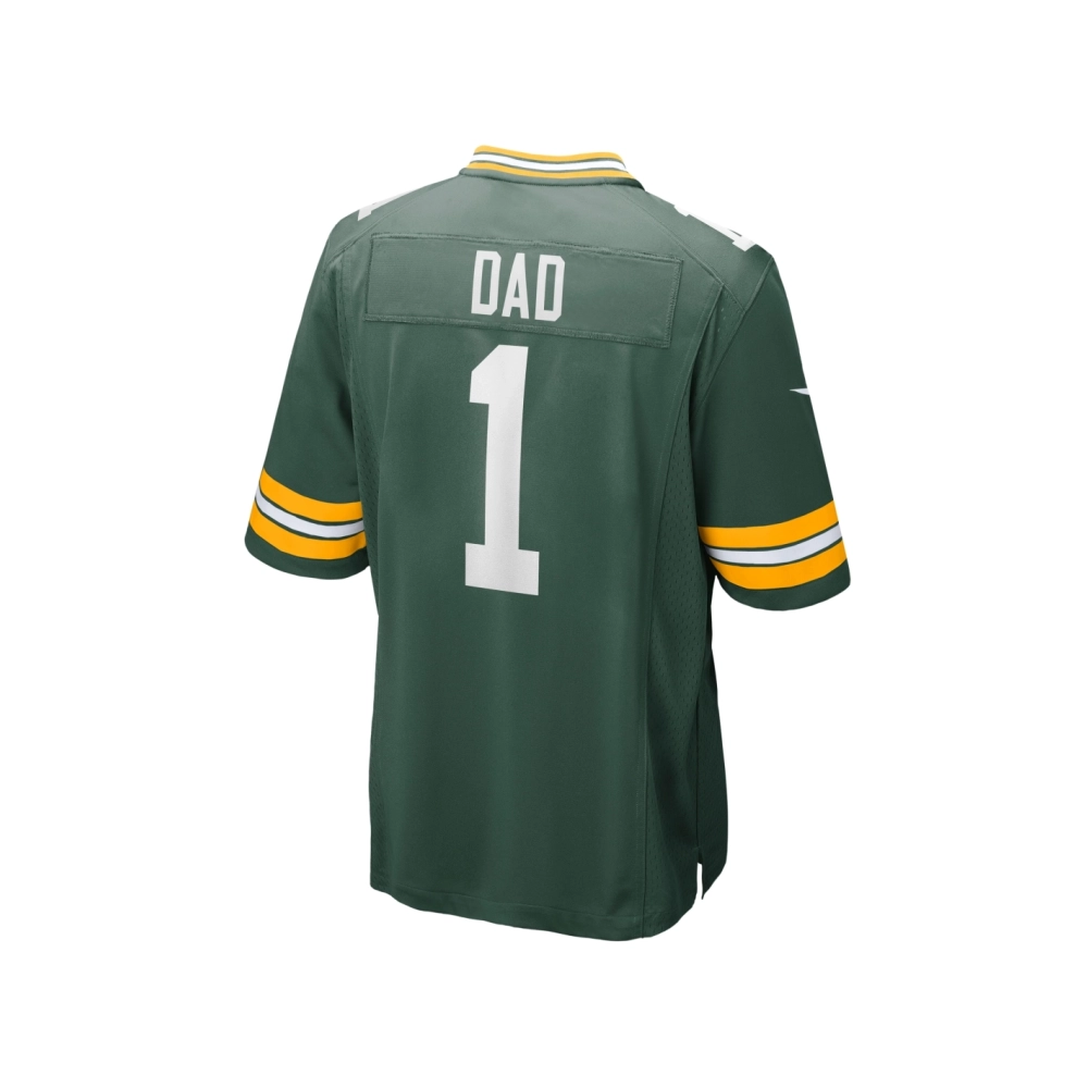 Mens Green Bay Packers Number 1 Dad Green Game Jersey