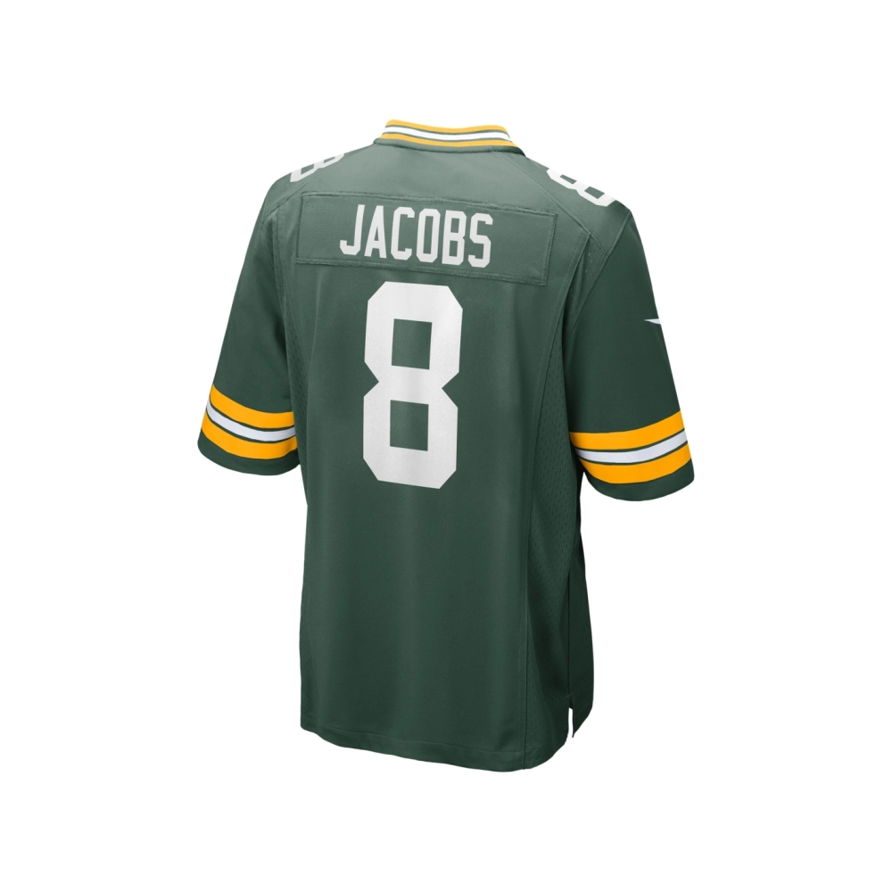 Mens Green Bay Packers Josh Jacobs Green Team Game Jersey