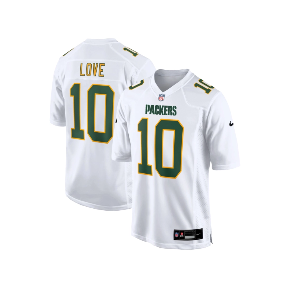 Mens Green Bay Packers Jordan Love White Fashion Game Jersey