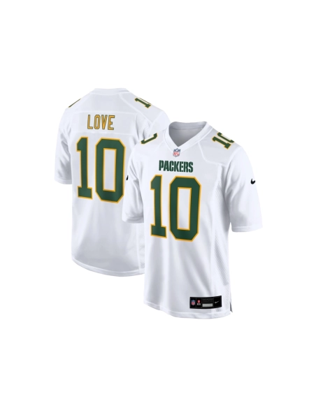 Mens Green Bay Packers Jordan Love White Fashion Game Jersey