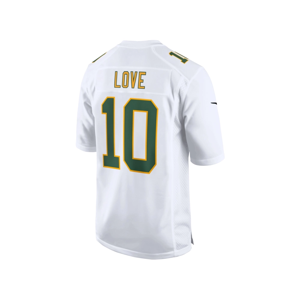 Mens Green Bay Packers Jordan Love White Fashion Game Jersey