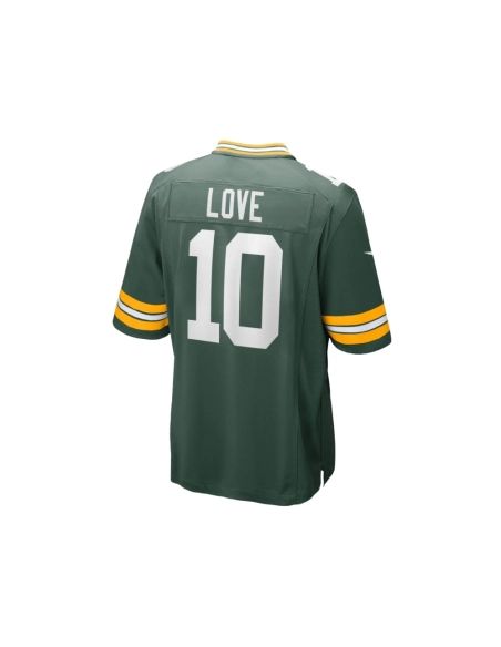 Mens Green Bay Packers Jordan Love Green Player Game Jersey