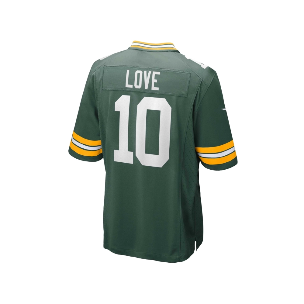 Mens Green Bay Packers Jordan Love Green Game Jersey