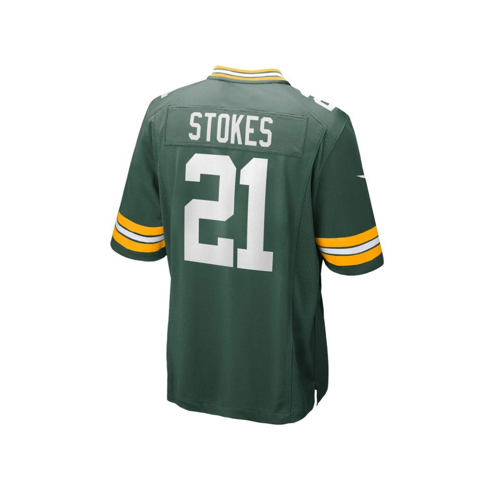 Mens Green Bay Packers Eric Stokes Green Player Game Jersey