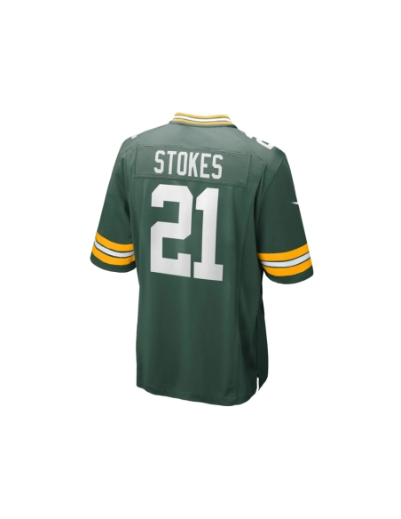 Mens Green Bay Packers Eric Stokes Green Player Game Jersey