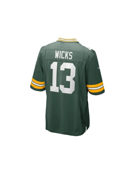 Mens Green Bay Packers Dontayvion Wicks Green Game Jersey