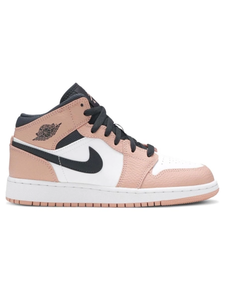 AIR JORDAN 1 MID GS PINK QUARTZ 555112 603,AIR JORDAN 1 MID,Air Jordan