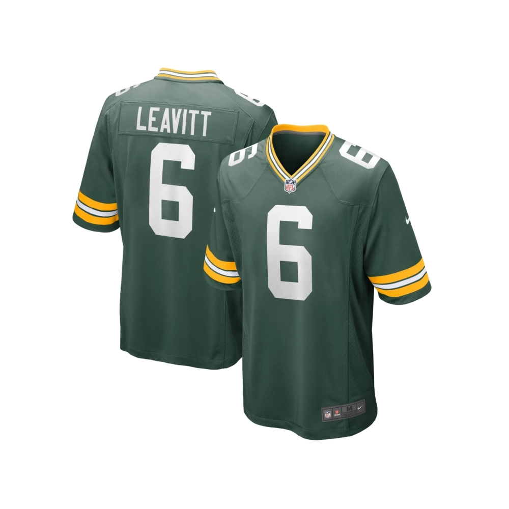 Mens Green Bay Packers Dallin Leavitt Green Game Player Jersey