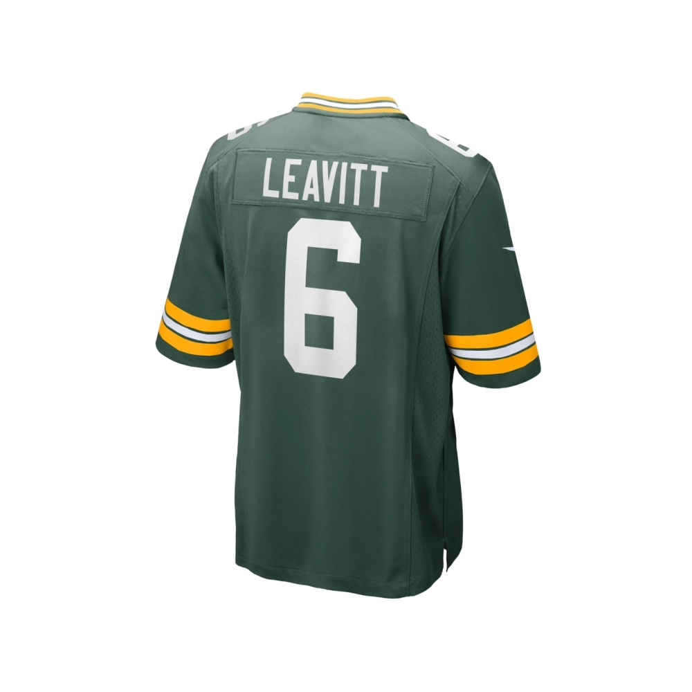 Mens Green Bay Packers Dallin Leavitt Green Game Player Jersey