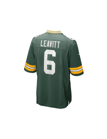 Mens Green Bay Packers Dallin Leavitt Green Game Player Jersey