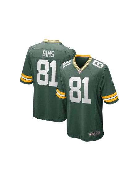 Mens Green Bay Packers Ben Sims Green Team Game Jersey