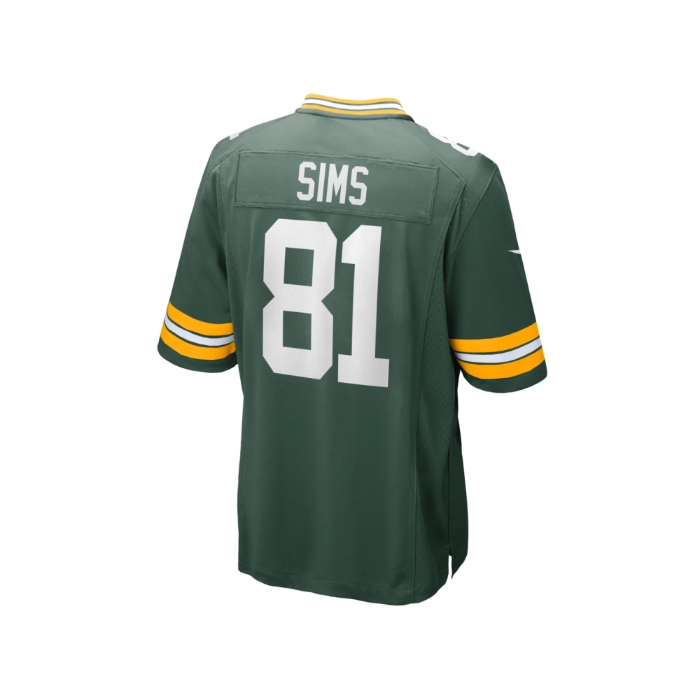 Mens Green Bay Packers Ben Sims Green Team Game Jersey