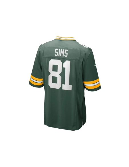 Mens Green Bay Packers Ben Sims Green Team Game Jersey