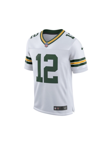 Mens Green Bay Packers Aaron Rodgers White Classic Elite Player Jersey