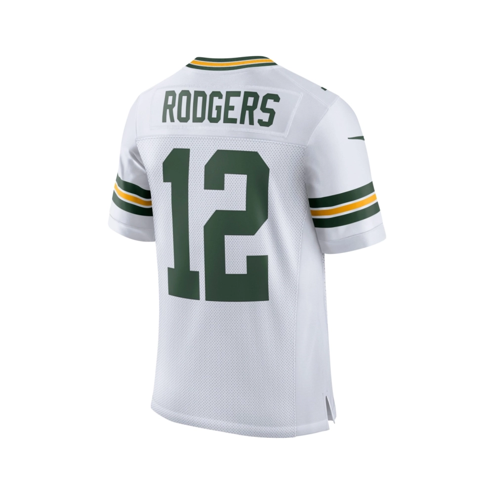 Mens Green Bay Packers Aaron Rodgers White Classic Elite Player Jersey