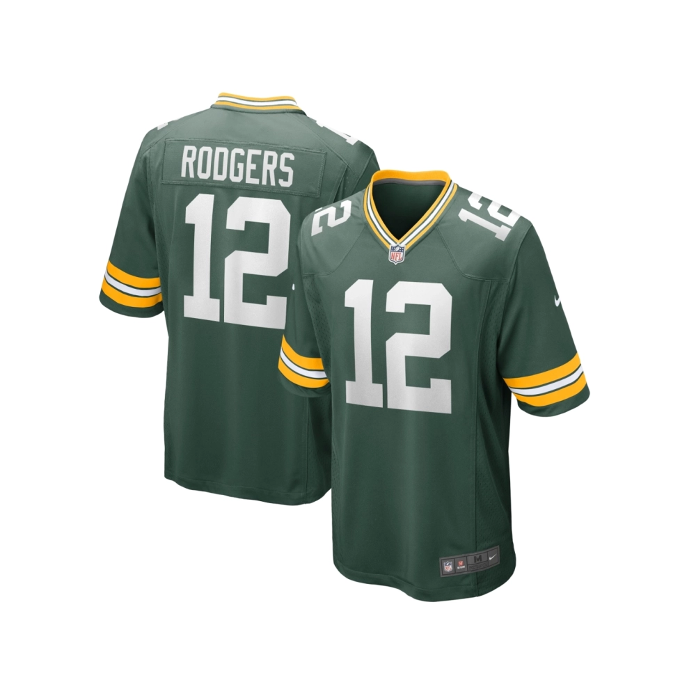 Mens Green Bay Packers Aaron Rodgers Green Game Team Jersey