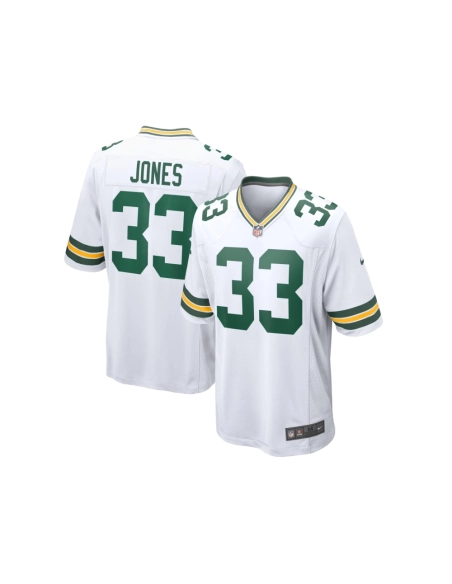 Mens Green Bay Packers Aaron Jones White Game Player Jersey