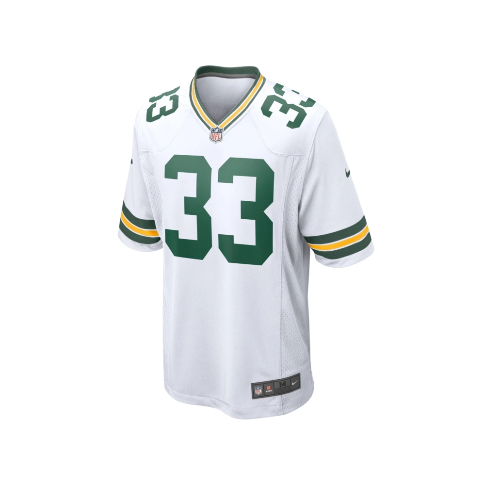 Mens Green Bay Packers Aaron Jones White Game Player Jersey