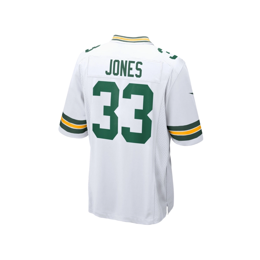 Mens Green Bay Packers Aaron Jones White Game Player Jersey