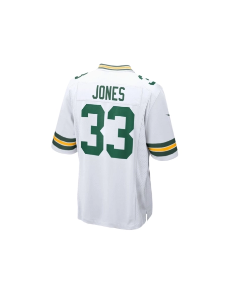 Mens Green Bay Packers Aaron Jones White Game Player Jersey