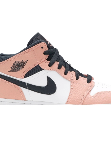 AIR JORDAN 1 MID GS PINK QUARTZ 555112 603,AIR JORDAN 1 MID,Air Jordan