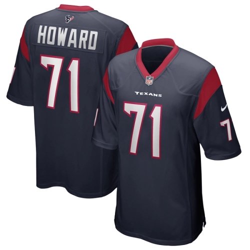 Mens Houston Texans Tytus Howard Navy Game Jersey
