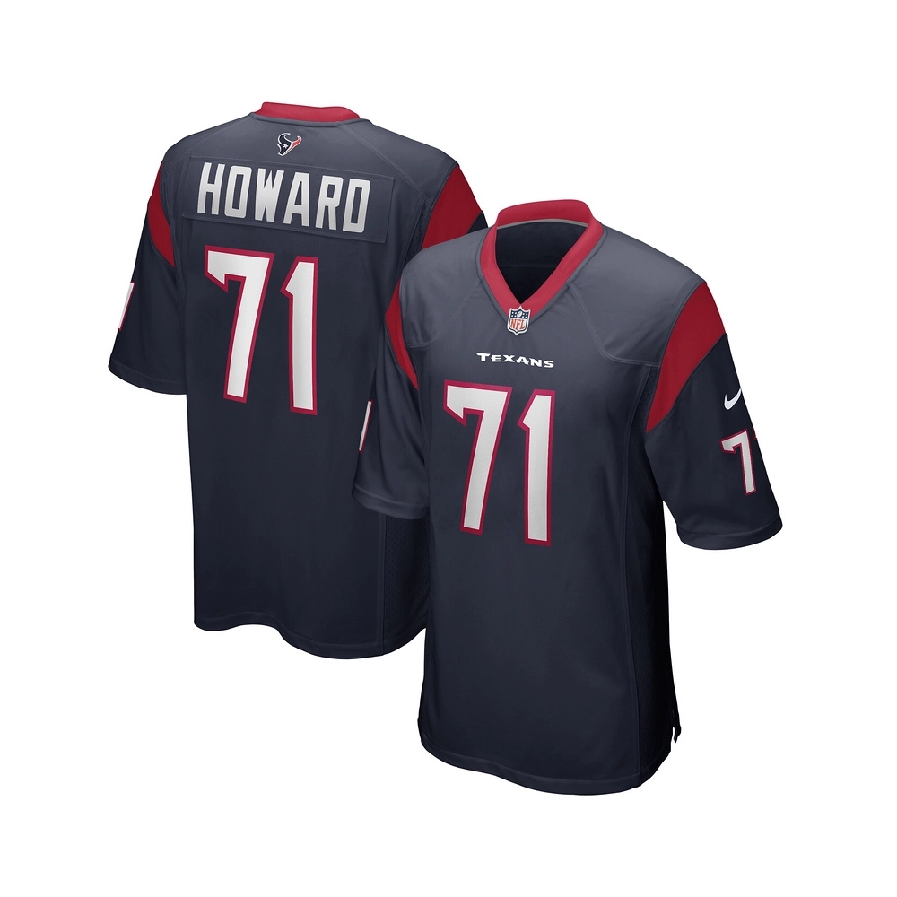 Mens Houston Texans Tytus Howard Navy Game Jersey