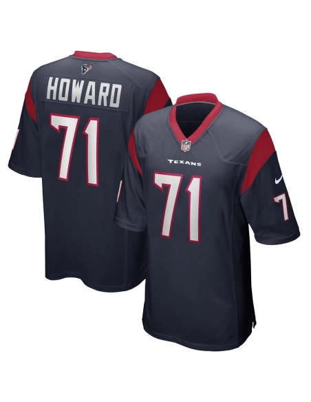 Mens Houston Texans Tytus Howard Navy Game Jersey