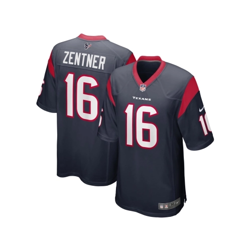 Mens Houston Texans Ty Zentner Navy Team Game Jersey