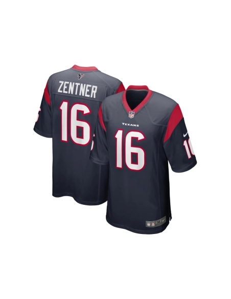 Mens Houston Texans Ty Zentner Navy Team Game Jersey