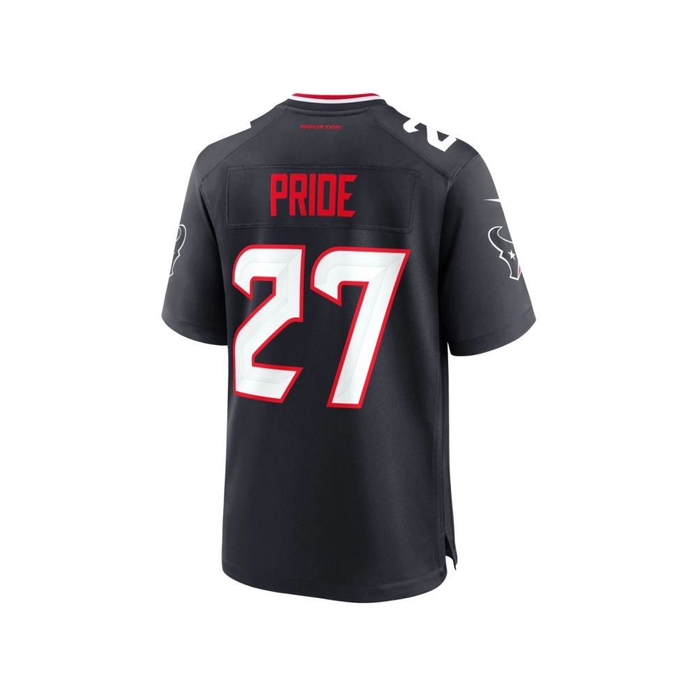 Mens Houston Texans Troy Pride Navy Team Game Jersey