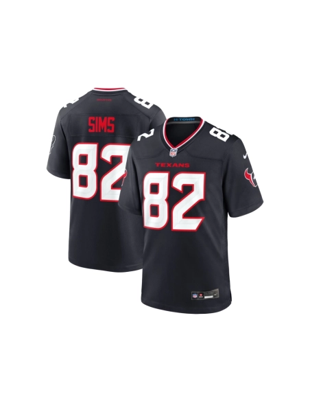 Mens Houston Texans Steven Sims Navy Team Game Jersey