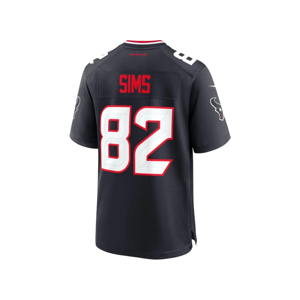 Mens Houston Texans Steven Sims Navy Team Game Jersey