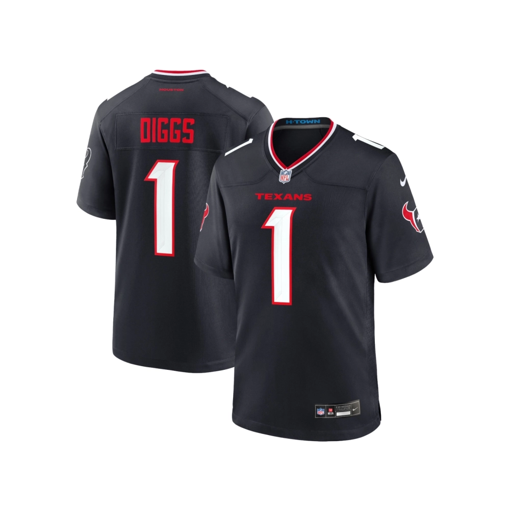 Mens Houston Texans Stefon Diggs Navy Game Jersey