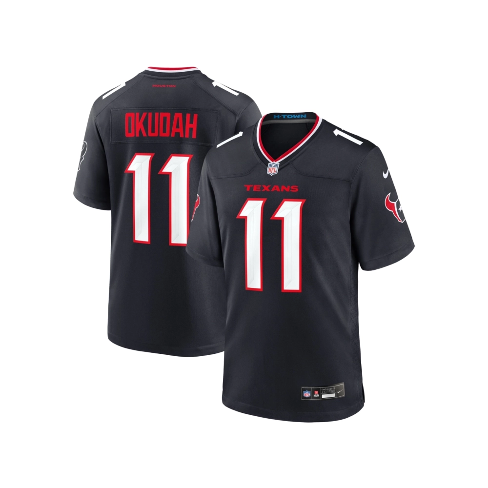 Mens Houston Texans Jeff Okudah Navy Team Game Jersey