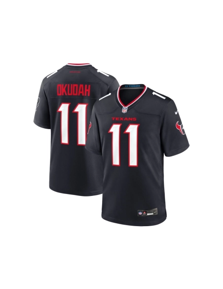 Mens Houston Texans Jeff Okudah Navy Team Game Jersey