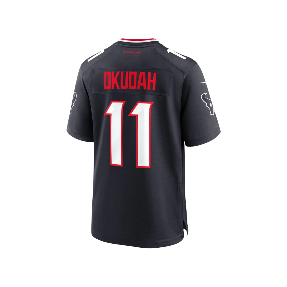 Mens Houston Texans Jeff Okudah Navy Team Game Jersey