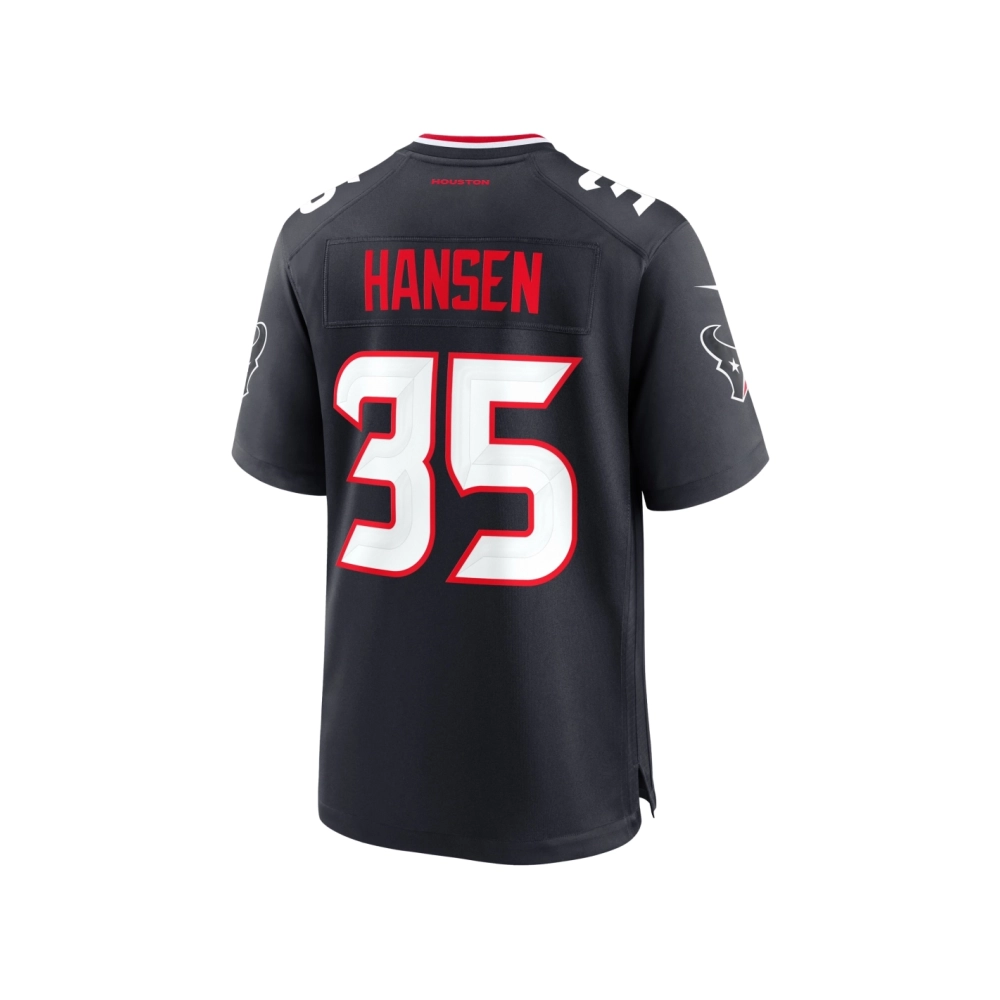 Mens Houston Texans Jake Hansen Navy Team Game Jersey