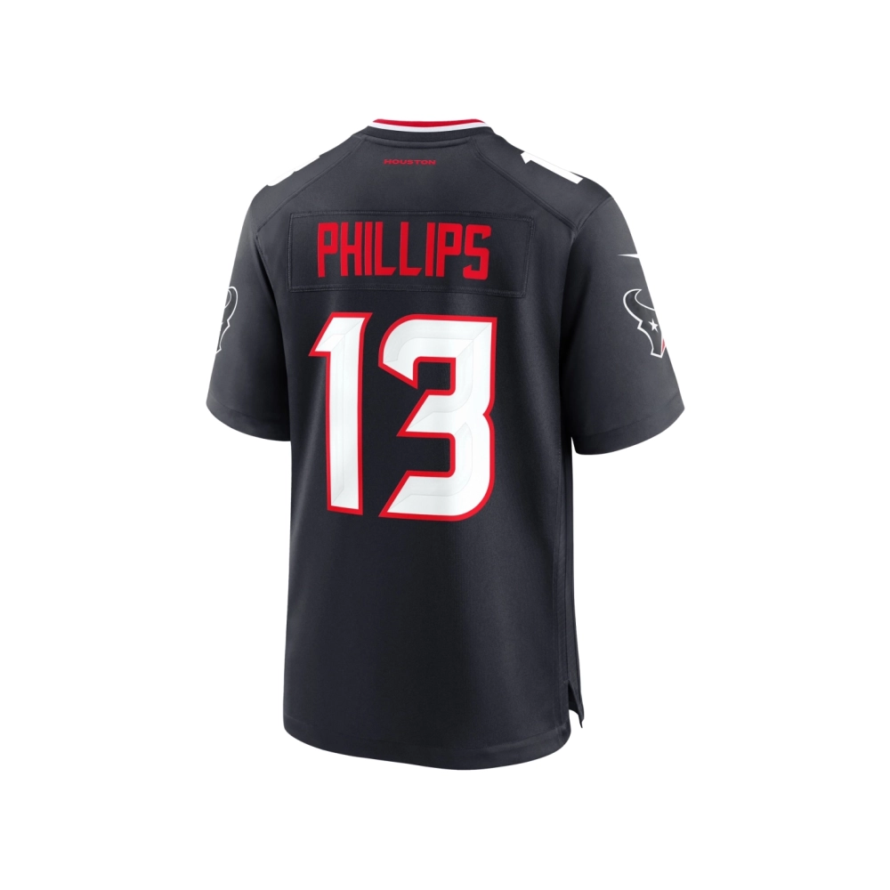 Mens Houston Texans DelShawn Phillips Navy Team Game Jersey