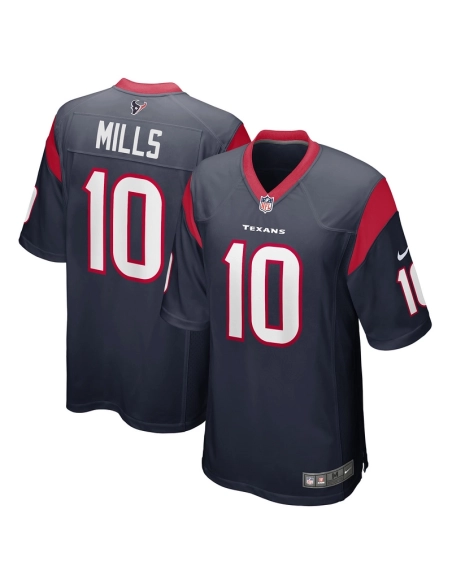 Mens Houston Texans Davis Mills Navy Game Jersey