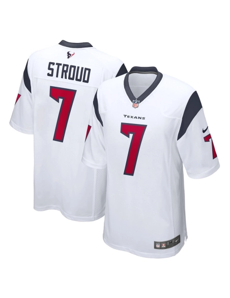 Mens Houston Texans CJ Stroud White 2023 NFL Draft First Round Pick Game Jersey