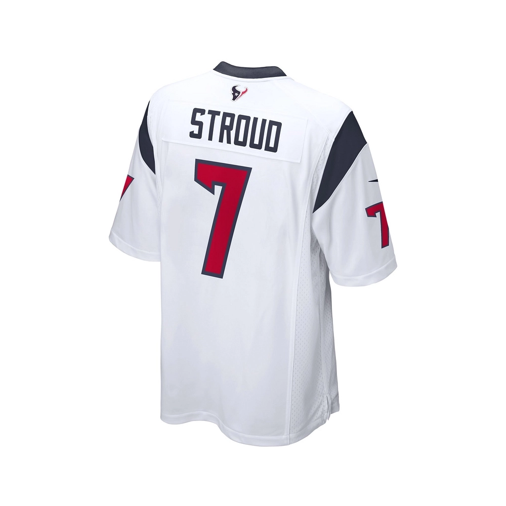Mens Houston Texans CJ Stroud White 2023 NFL Draft First Round Pick Game Jersey