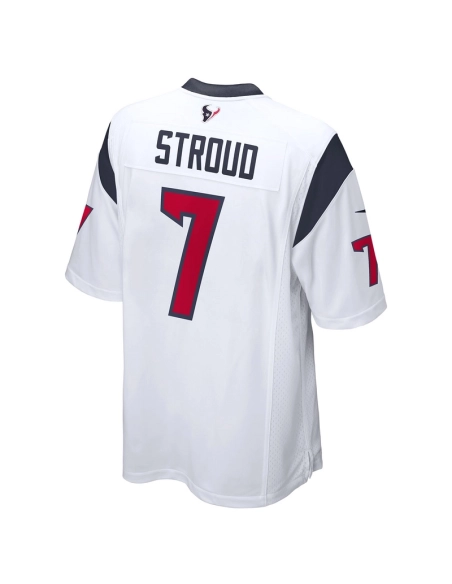 Mens Houston Texans CJ Stroud White 2023 NFL Draft First Round Pick Game Jersey